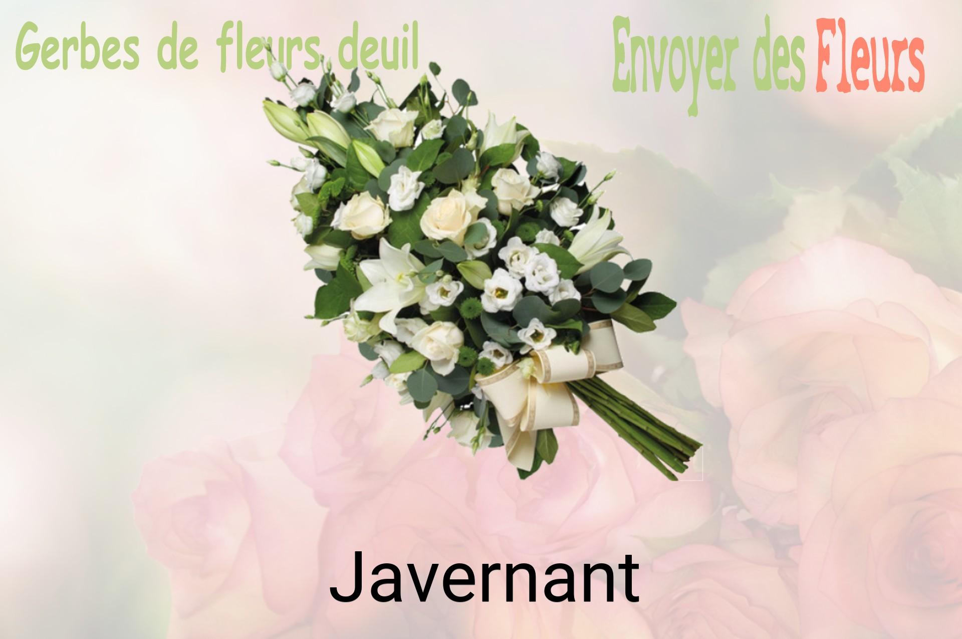 Gerbe de fleurs de deuil livrée à Javernant